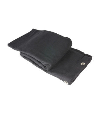 Stage Molton B1 Black with Burnished Grommets Hemmed 3 x 6 m