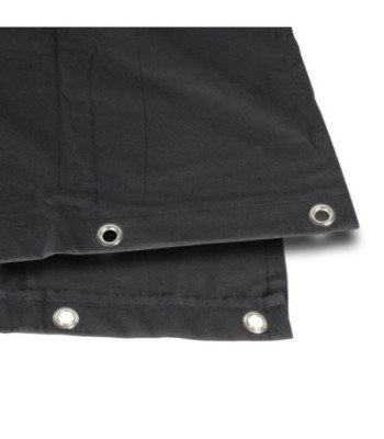 Stage Molton B1 Black with Burnished Grommets Hemmed 3 x 6 m