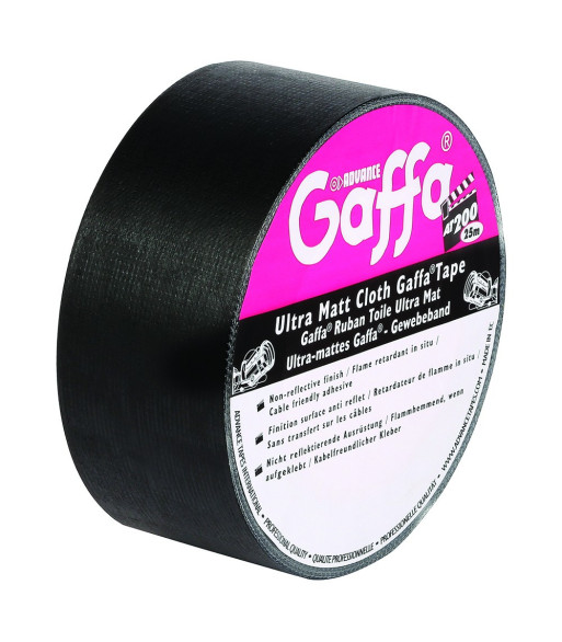 Gaffa dull black 50mm x 50m Gaffa dull black 50mm x 50m