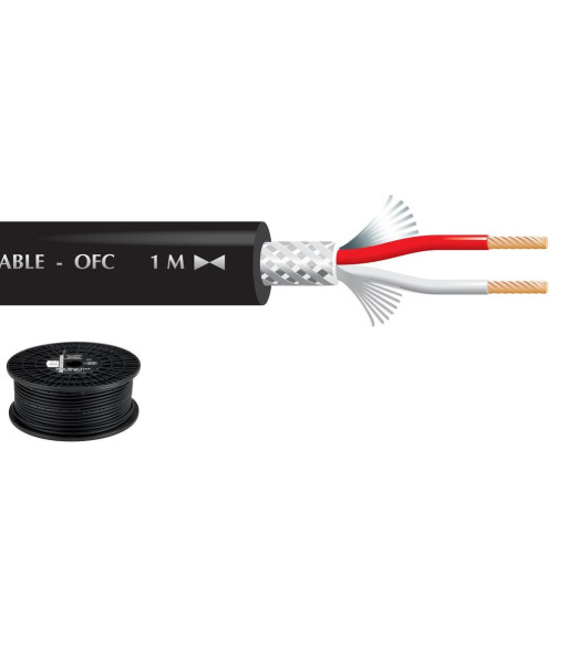 Mikrofonkabel 100m sort - MLC-152/SW Monacor