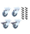 Palmer Castor Set with 4 Castors incl. Screws for Bass or Guitar Cabinets