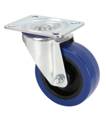Swivel Castor 100 mm with blue Wheel