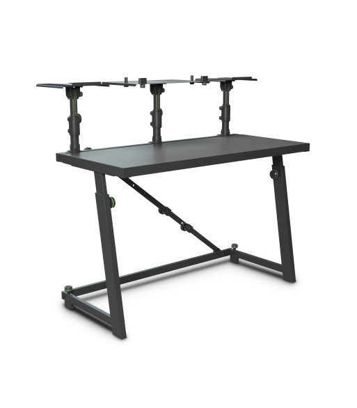 Gravity DJ Desk with Adjustable Loudspeaker and Laptop Trays