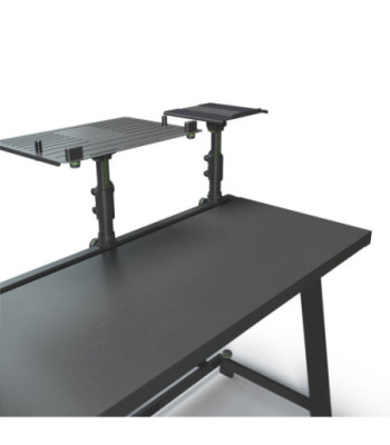Gravity DJ Desk with Adjustable Loudspeaker and Laptop Trays