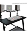 Gravity DJ Desk with Adjustable Loudspeaker and Laptop Trays
