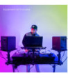 Gravity DJ Desk with Adjustable Loudspeaker and Laptop Trays