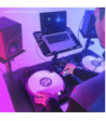 Gravity DJ Desk with Adjustable Loudspeaker and Laptop Trays