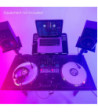 Gravity DJ Desk with Adjustable Loudspeaker and Laptop Trays