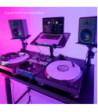 Gravity DJ Desk with Adjustable Loudspeaker and Laptop Trays