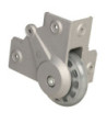 Recessed Corner Castor with soft Wheel 75 mm