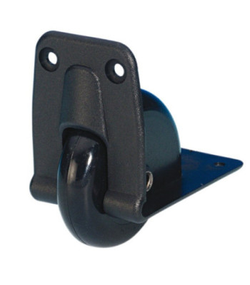 Recessed Edge Castor 58 mm in plastic Housing
