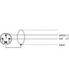 MONACOR Kabel XLR-åben 1m - MCA-100P/XP