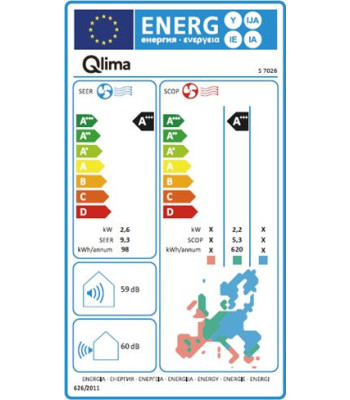 Qlima S-7026 Supreme WiFi A+++ - Varmepumpe