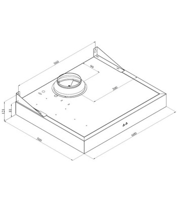 Silverline SC 1163-60 RF - Emhætte til centralventilation
