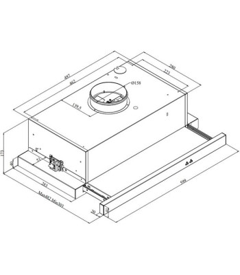 Silverline SC 1153 RF - Emhætte til centralventilation