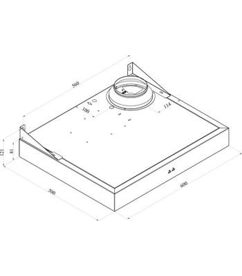 Silverline SC 1160-60 HV - Emhætte til centralventilation