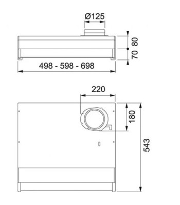 Franke Classic 1221A-10 60 cm - Underbygningsemhætte