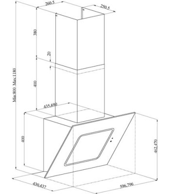 Silverline SC 3422-60 SR - Emhætte til centralventilation