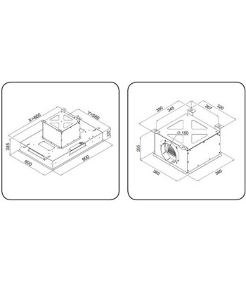 Witt Cubic 90 B - Loftintegreret emhætte