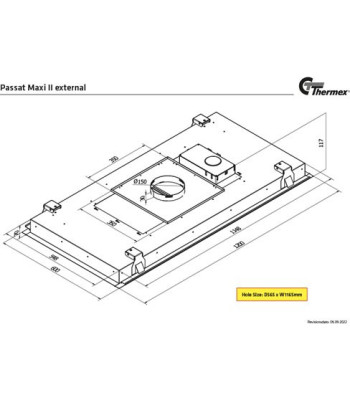 Thermex 423.46.6261.0 Passat II - Loftsintegreret emhætte u/