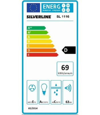 Silverline SL 1116 - Skabsintegreret emhætte