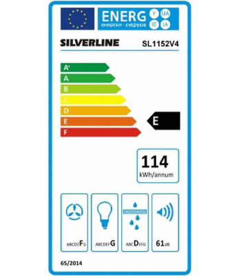 Silverline SL 1152 V4 Crystal 60 cm - Skabsintegreret emhætt