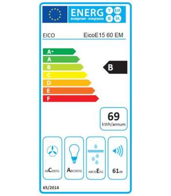 Eico 4365 EicoE15 60 W EM ECO - Skabsintegreret emhætte