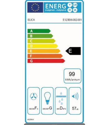 Eico 4455 Tel 60 SS Inox - Skabsintegreret emhætte
