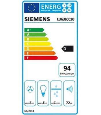 Siemens LU63LCC20 - Skabsintegreret emhætte