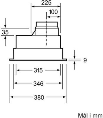 Siemens LB55565 - Skabsintegreret emhætte