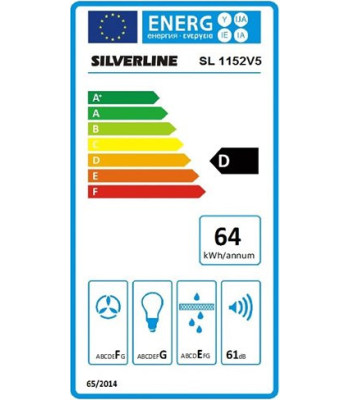 Silverline SL 1152 V5 Crystal 60 cm - Skabsintegreret emhætt