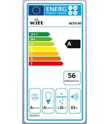 Witt Beta 60 W - Skabsintegreret emhætte
