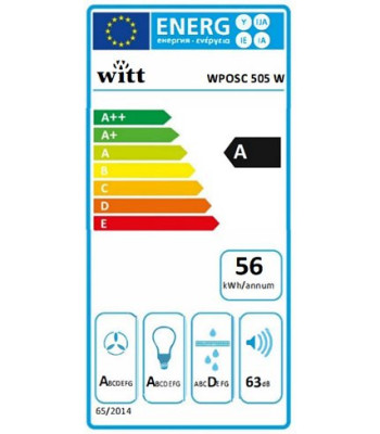 Witt WPOSC 505 W - Skabsintegreret emhætte