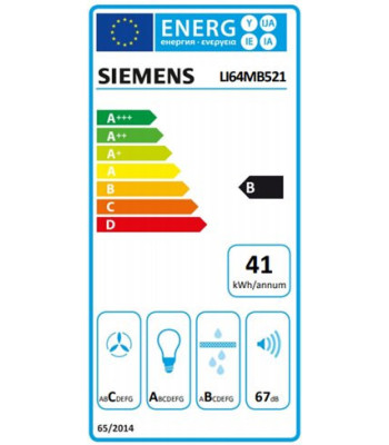 Siemens LI64MB521 - Skabsintegreret emhætte