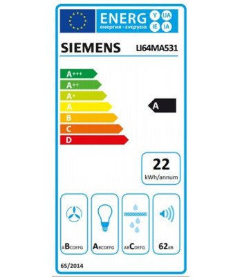 Siemens LI64MA531 - Skabsintegreret emhætte