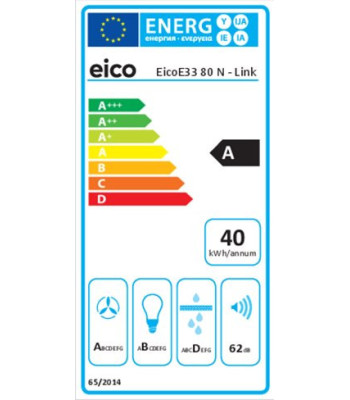 EICO EICOE33 80 N Link - Skabsintegreret emhætte