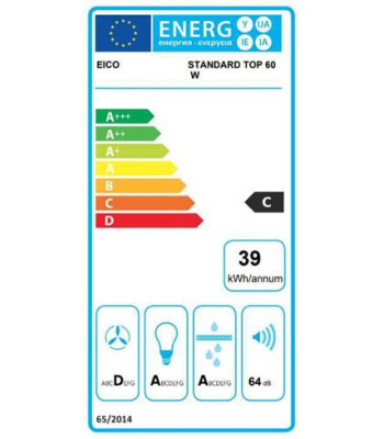 Eico 6520 Standard TOP 60 W - Skabsintegreret emhætte
