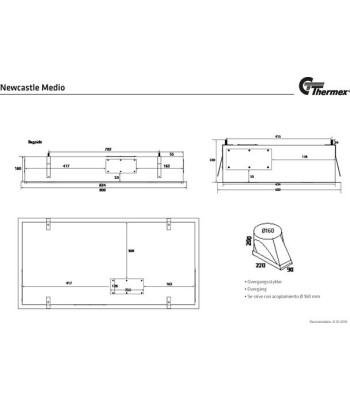 Thermex 423.19.2152.0 Newcastle medio - 90 cm - Skabsintegre