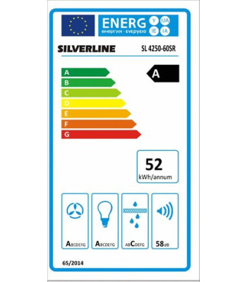 Silverline SL 4250-60 SR - Frithængende emhætte