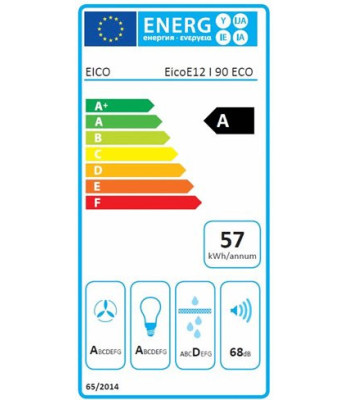 4398 EicoE12 I 90 W ECO - Frithængende emhætte