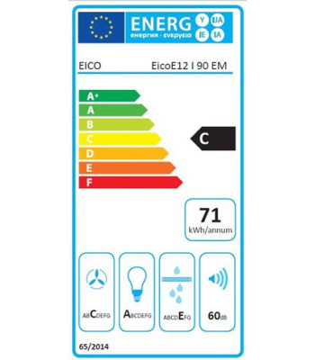 4399 EicoE12 I 90 EM ECO - Frithængende emhætte