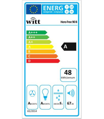 Witt Hero free 90 B - Frithængende emhætte