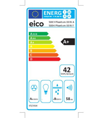 Eico 5803 PHANTOM 80 N A - Kogeplade med indbygget emhætte