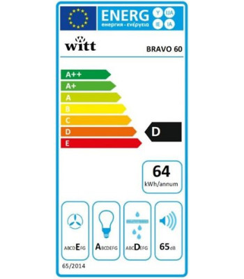 Witt Bravo 60 SI - Frithængende emhætte