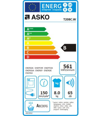 Asko T208C.W - Kondenstørretumbler
