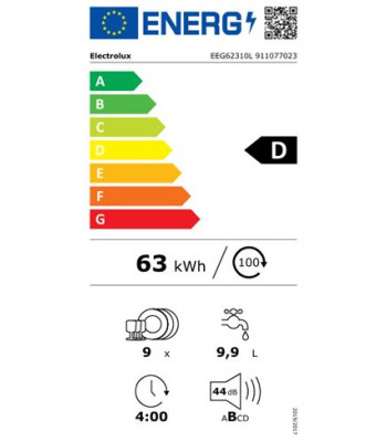 Electrolux EEG62310L - Smal opvaskemaskine til integrering