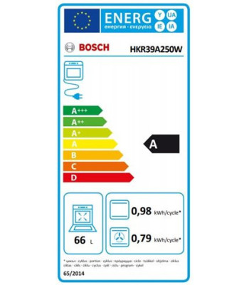 Bosch HKR39A250W - Glaskeramisk komfur