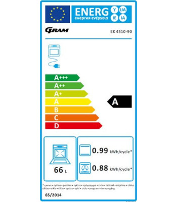 Gram EK 4510-91 - Smalt glaskeramisk komfur