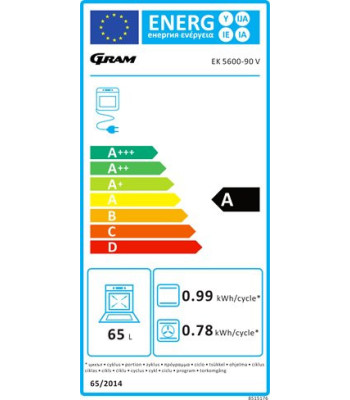 Gram EK 5600-90 V - Glaskeramisk komfur