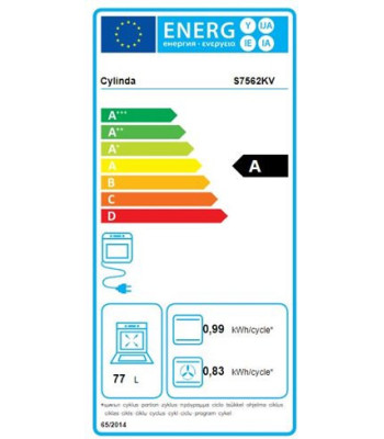 Cylinda S7562KV - Glaskeramisk komfur